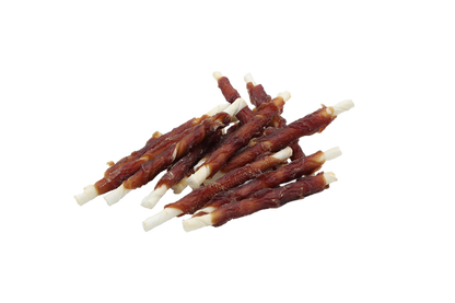 Uniq Pets Dog Snacks Rawhide Duck Wraps Rawhide Sticks лакомство за кучета с патица и сурова кожа, 500 g