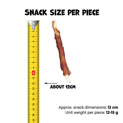 Uniq Pets Dog Snacks Rawhide Duck Wraps Rawhide Sticks лакомство за кучета с патица и сурова кожа, 500 g