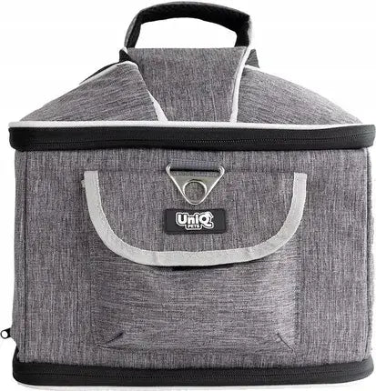 Uniq Pets Pet Transporter Bag FurTote PawCastle транспортна чанта за котки и малки кучета, сива, 40 x 28 x 28 cm
