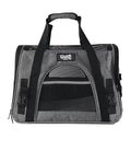 Uniq Pets Pet Transporter Bag FurTote PawVoyager carrier bag for cats and small dogs, reflective grey, 43 x 25 x 33 cm