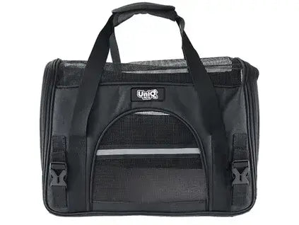 Uniq Pets Pet Transporter Bag FurTote PawVoyager транспортна чанта за котки и малки кучета, светлоотразително сива, 43 x 25 x 33 cm