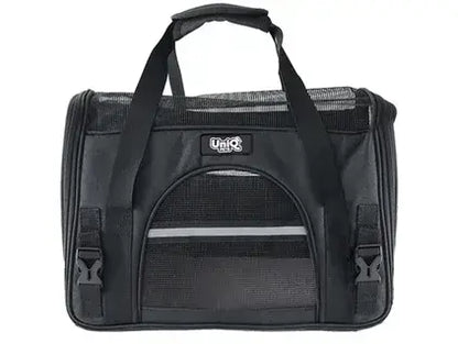 Uniq Pets Pet Transporter Bag FurTote PawVoyager транспортна чанта за котки и малки кучета, светлоотразително сива, 43 x 25 x 33 cm