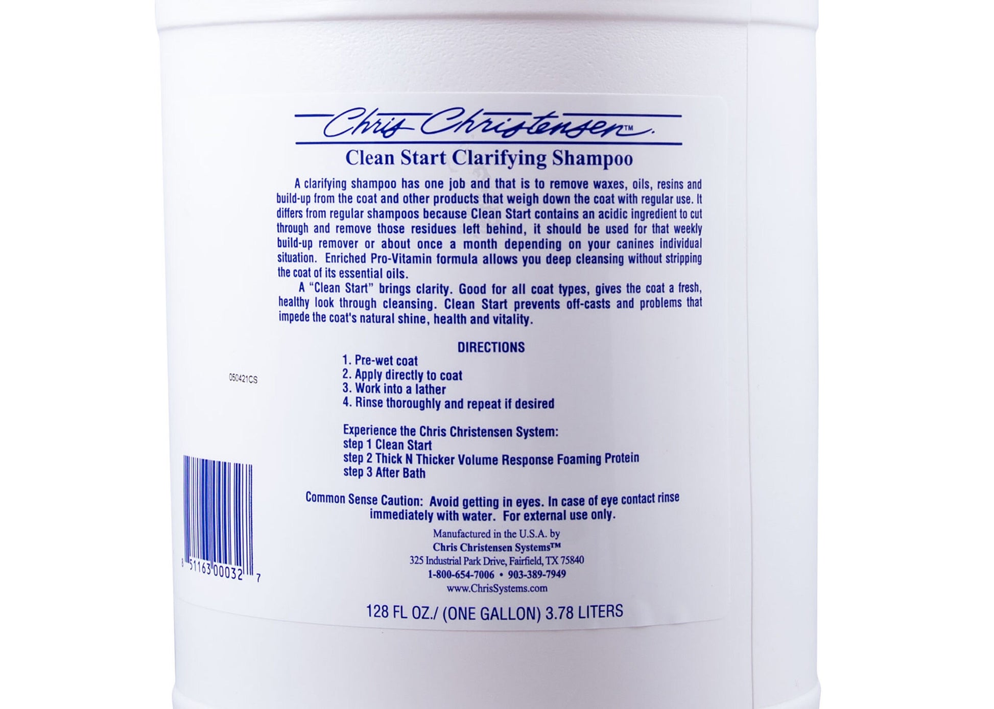 Chris Christensen Systems Clean Start Clarifying Shampoo - Груум БГ