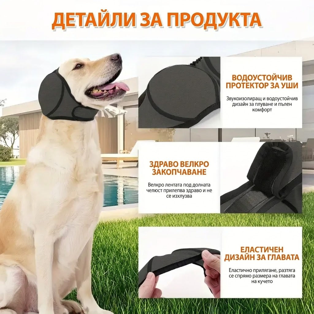 Ear Muffs Dog Snood – наушник за куче при груминг и силен шум