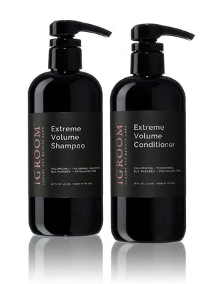 iGroom Extreme Volume Set: Shampoo + Conditioner, 473 ml