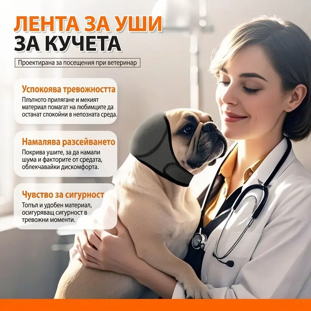 Ear Muffs Dog Snood – наушник за куче при груминг и силен шум