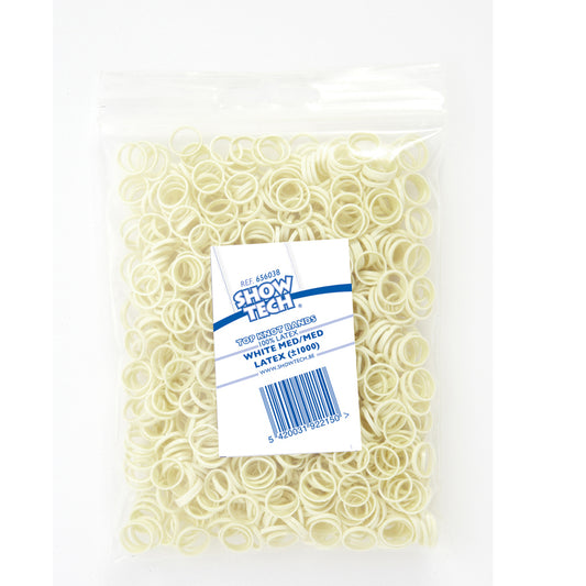 Show Tech Latex Bands White Medium-Medium латексови ластици 1000бр