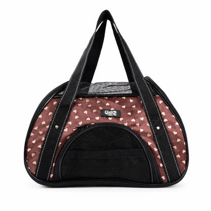 Uniq Pets Pet Transporter Bag FurTote FurryHeart транспортна чанта за котки и малки кучета, кафява, 40 x 23 x 27 cm