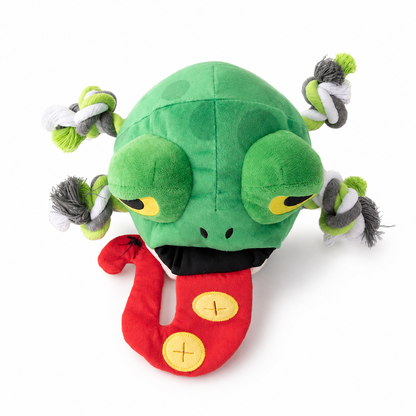 UniQ Pets Sniffies Sleepy Frog - интерактивна играчка за куче с пищялка и sniffing джобчета