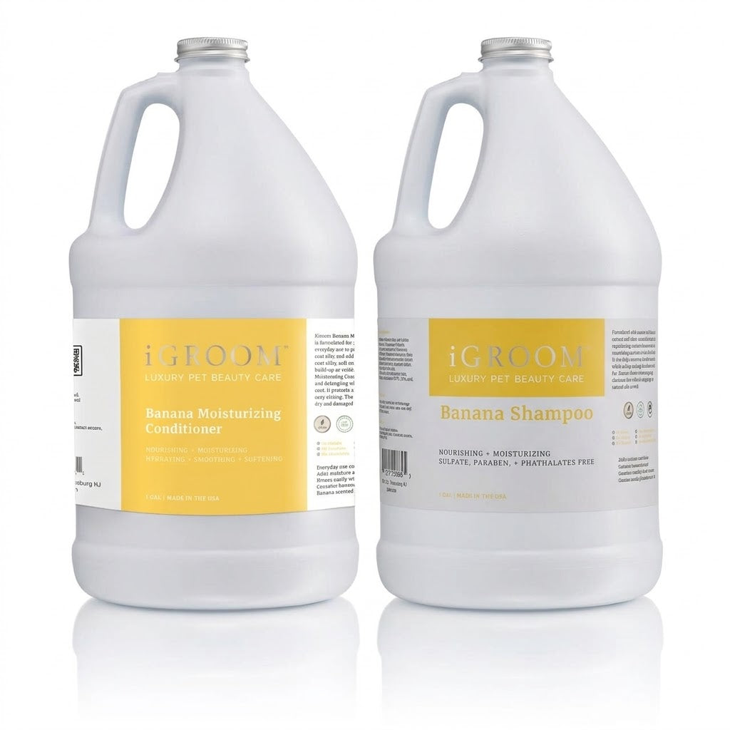 Комплект iGroom Banana: шампоан + балсам, 3.8 l