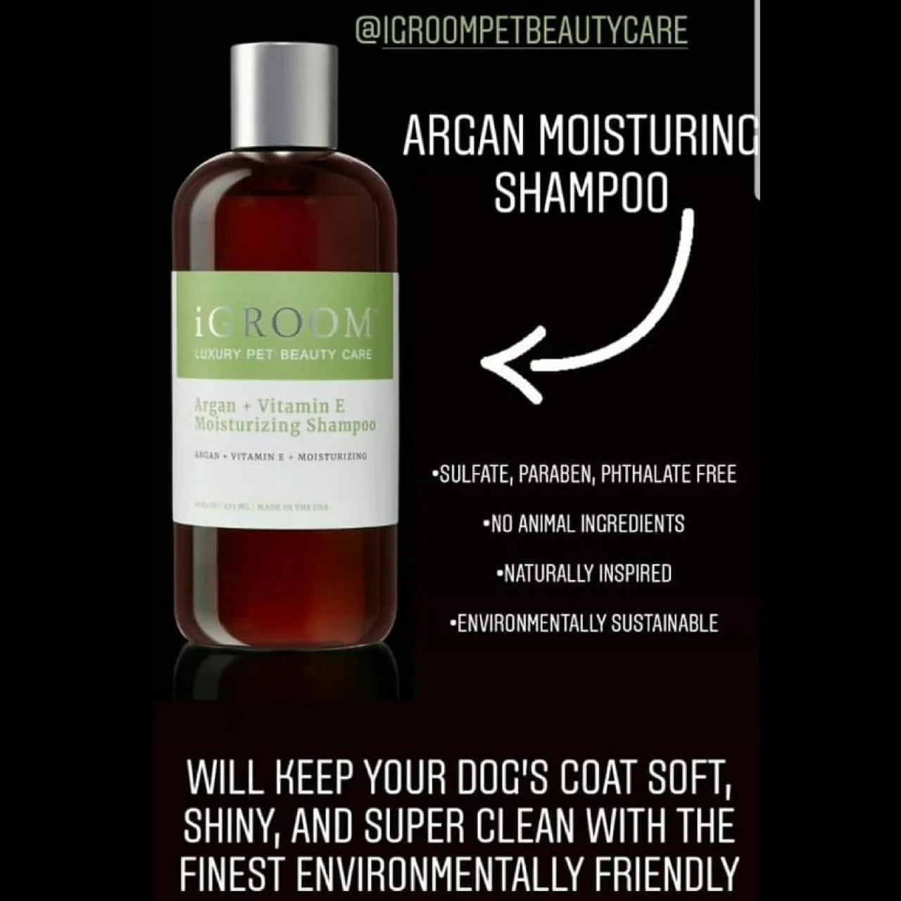 iGroom Argan + Vitamin E Шампоан - Груум БГ