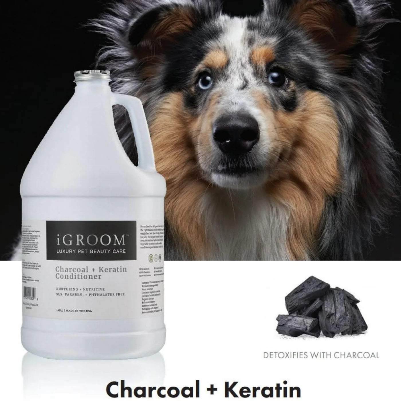 iGroom Charcoal + Keratin Балсам - Груум БГ