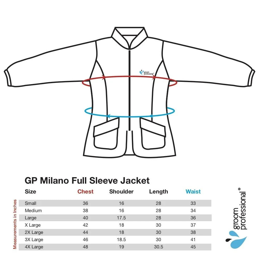 Groom Professional Milano работна груминг престилка с дълги ръкави