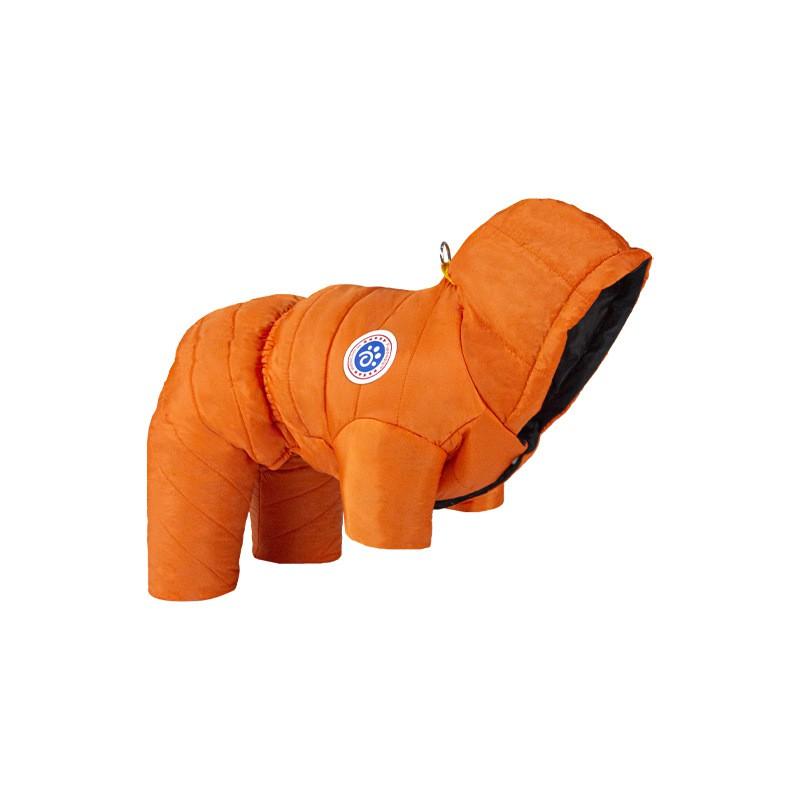 PupaWalk Orange – зимен гащеризон за кучета с качулка