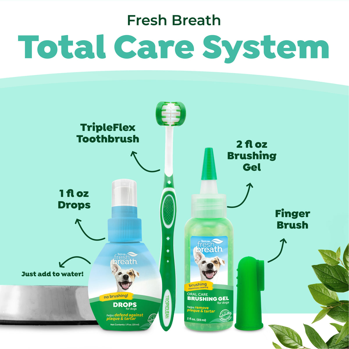 TropiClean Fresh Breath Комплект против Плака и Зъбен Камък (S/M)