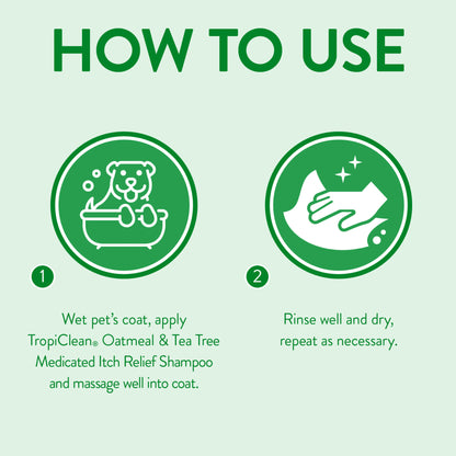 TropiClean Medicated Anti Itch Oatmeal and Tea Tree Шампоан 355ml