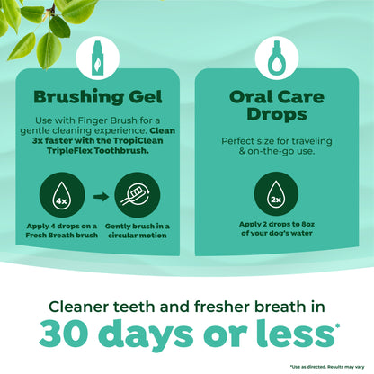 TropiClean Fresh Breath Комплект против Плака и Зъбен Камък (L)