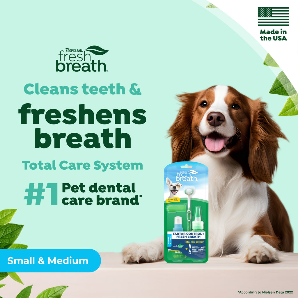 TropiClean Fresh Breath Plaque and Tartar Dental Kit (S/M)