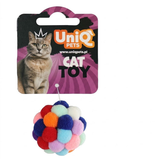 Uniq Pets Puffies Plush Bubble Ball – плюшена топка за котка със звънче, 4,5 см
