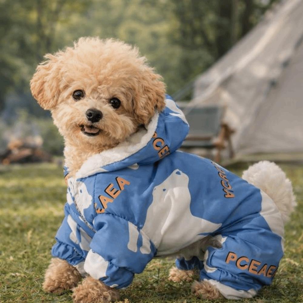 PGEAEA Blue Winter Snowsuit for Dogs