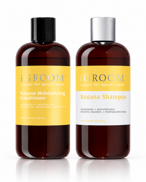 iGroom Banana Set: Shampoo + Conditioner, 473 ml