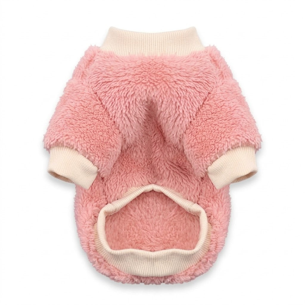Pink Plush Grape Мека пухкава блуза за куче