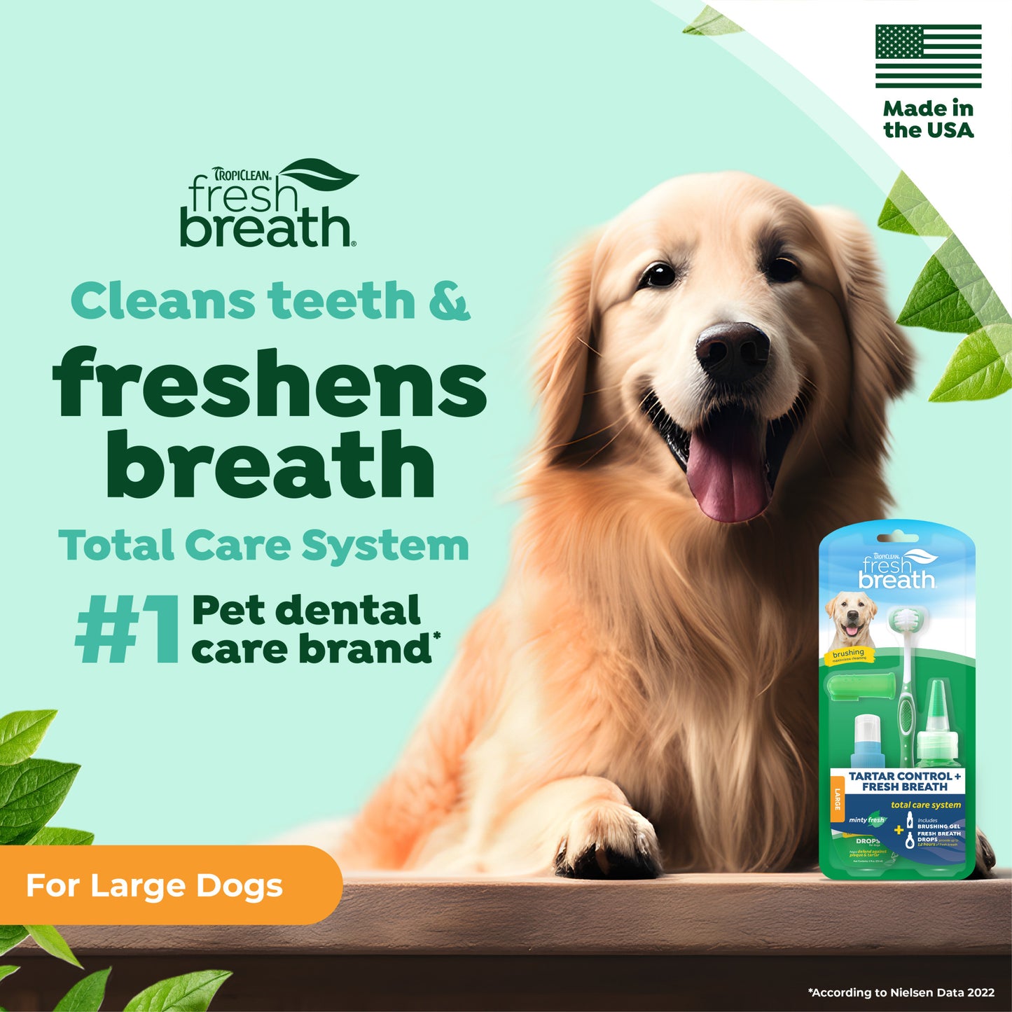 TropiClean Fresh Breath Комплект против Плака и Зъбен Камък (L)