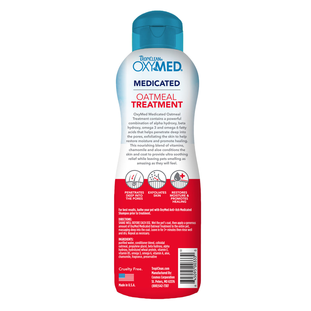TropiClean Oxymed Oatmeal Treatment Medicated Conditioner