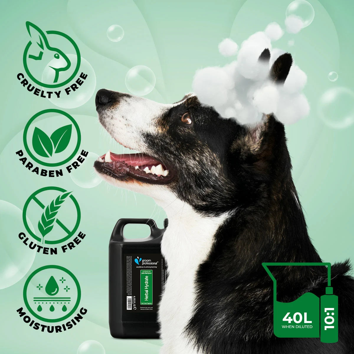 Groom Professional Herbal Hydrate Shampoo 4 L хидратиращ шампоан концентрат 10:1