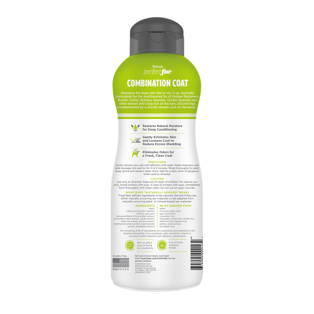 TropiClean PerfectFur Shampoo for Golden Retrievers, Collies and More