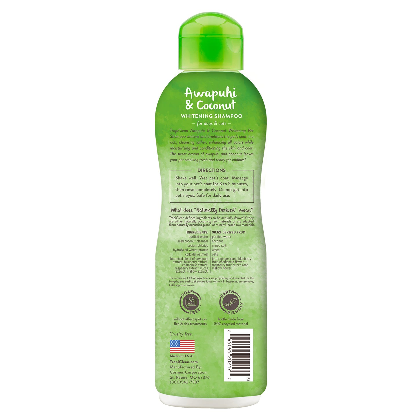 TropiClean Awapuhi & Coconut Избелващ Шампоан 355ml