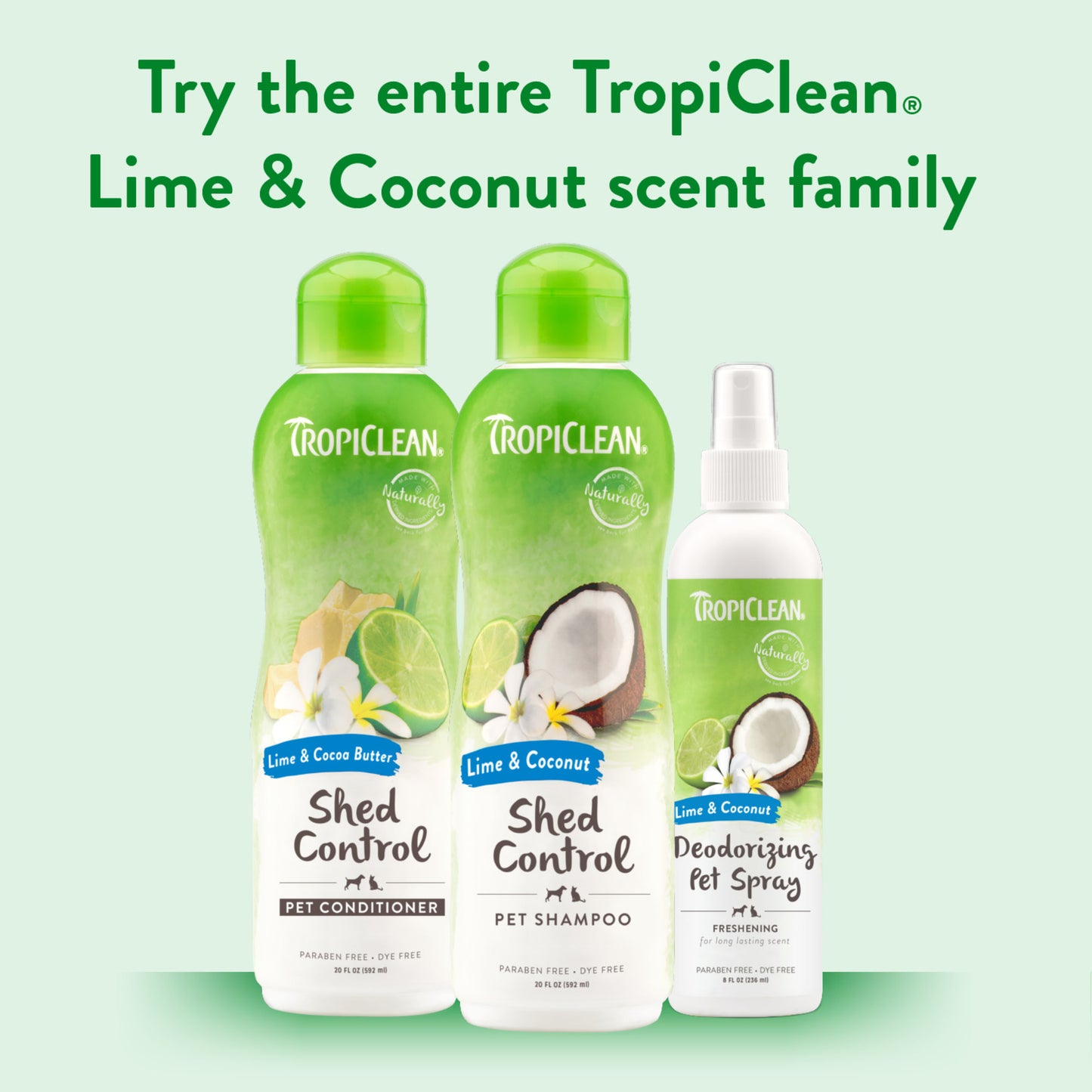TropiClean Lime & Coconut Shed Control Шампоан 355ml
