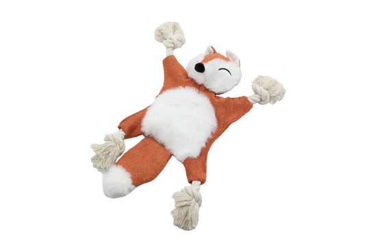 UniQ Pets Rustly Fox with Ropes - плюшена играчка за куче 28 x 26 cm