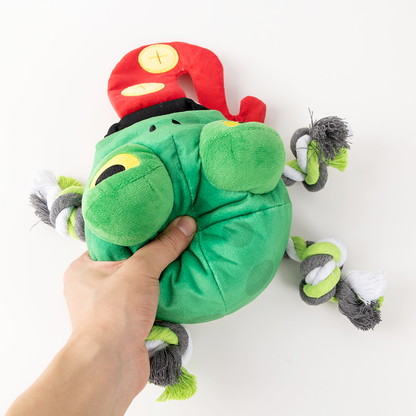 UniQ Pets Sniffies Sleepy Frog - интерактивна играчка за куче с пищялка и sniffing джобчета