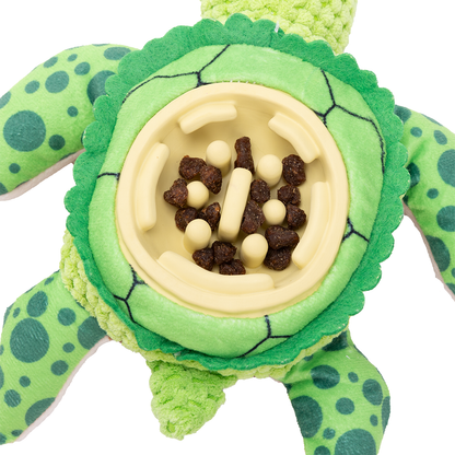 Uniq Pets Plush Dog Toy&Bowl Slowy Green Turtle интерактивна плюшена играчка и купичка за куче