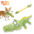 Uniq Pets Sniffies Detachable Green Crocodile Interactive Plush Dog Toy, 75 x 14 x 12 cm