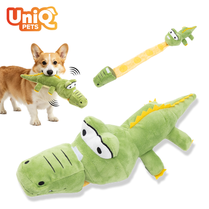 Uniq Pets Plush Dog Toy Sniffies Detachable Green Crocodile интерактивна плюшена играчка за куче, 75 x 14 x 12 см
