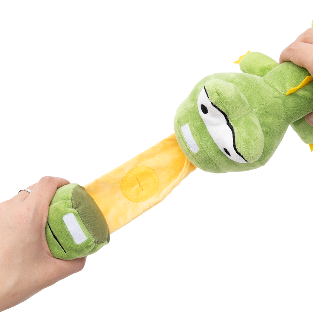Uniq Pets Plush Dog Toy Sniffies Detachable Green Crocodile интерактивна плюшена играчка за куче, 75 x 14 x 12 см