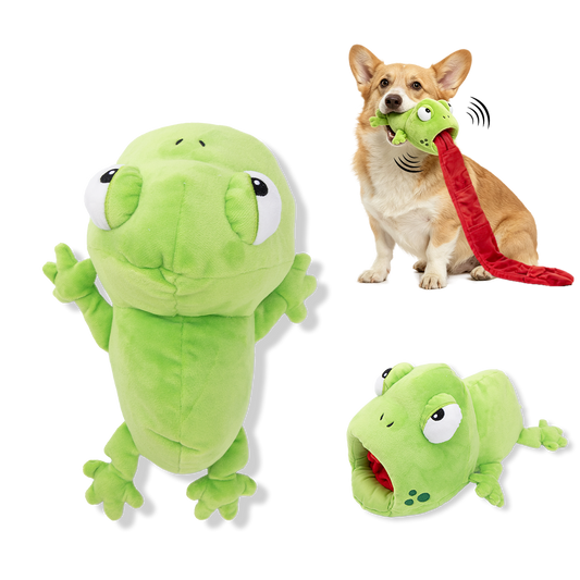 Uniq Pets Plush Dog Toy Sniffies Frog with Long Tongue интерактивна плюшена играчка за куче, 90 x 20 x 17 см