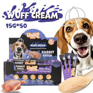 UniQ Pets Dog Snacks Wuffcream Rabbit Кремообразно лакомство за кучета със заешко, 1 брой