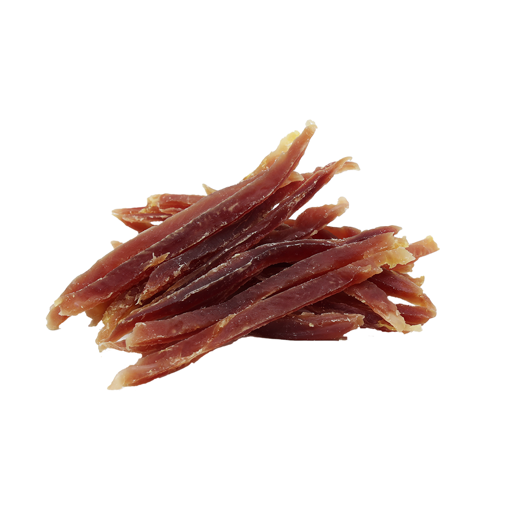 Uniq Pets Dog Snacks Meaty Soft Duck Strips меки патешки ленти за кучета, 500 г
