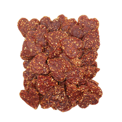 UniQ Pets Dog Snacks duck meat with rice in hearts shape - меки лакомства с патешко и ориз, 500gr
