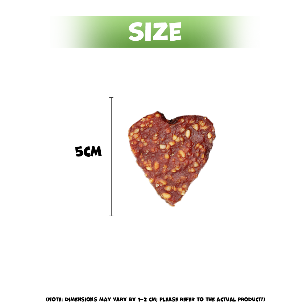 UniQ Pets Dog Snacks duck meat with rice in hearts shape - меки лакомства с патешко и ориз, 500gr