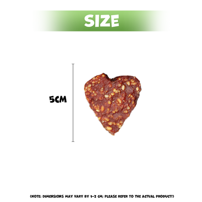 UniQ Pets Dog Snacks duck meat with rice in hearts shape - меки лакомства с патешко и ориз, 500gr