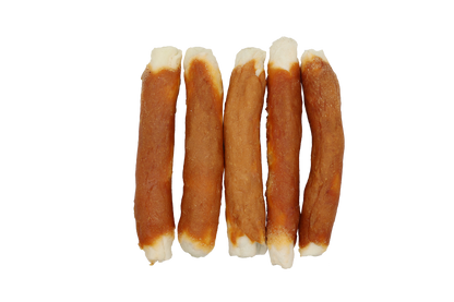 UniQ Pets Dog Snacks chicken meat on thick rawhide sticks 20cm - Дебела rawhide сърцевина с пилешко покритие 500gr