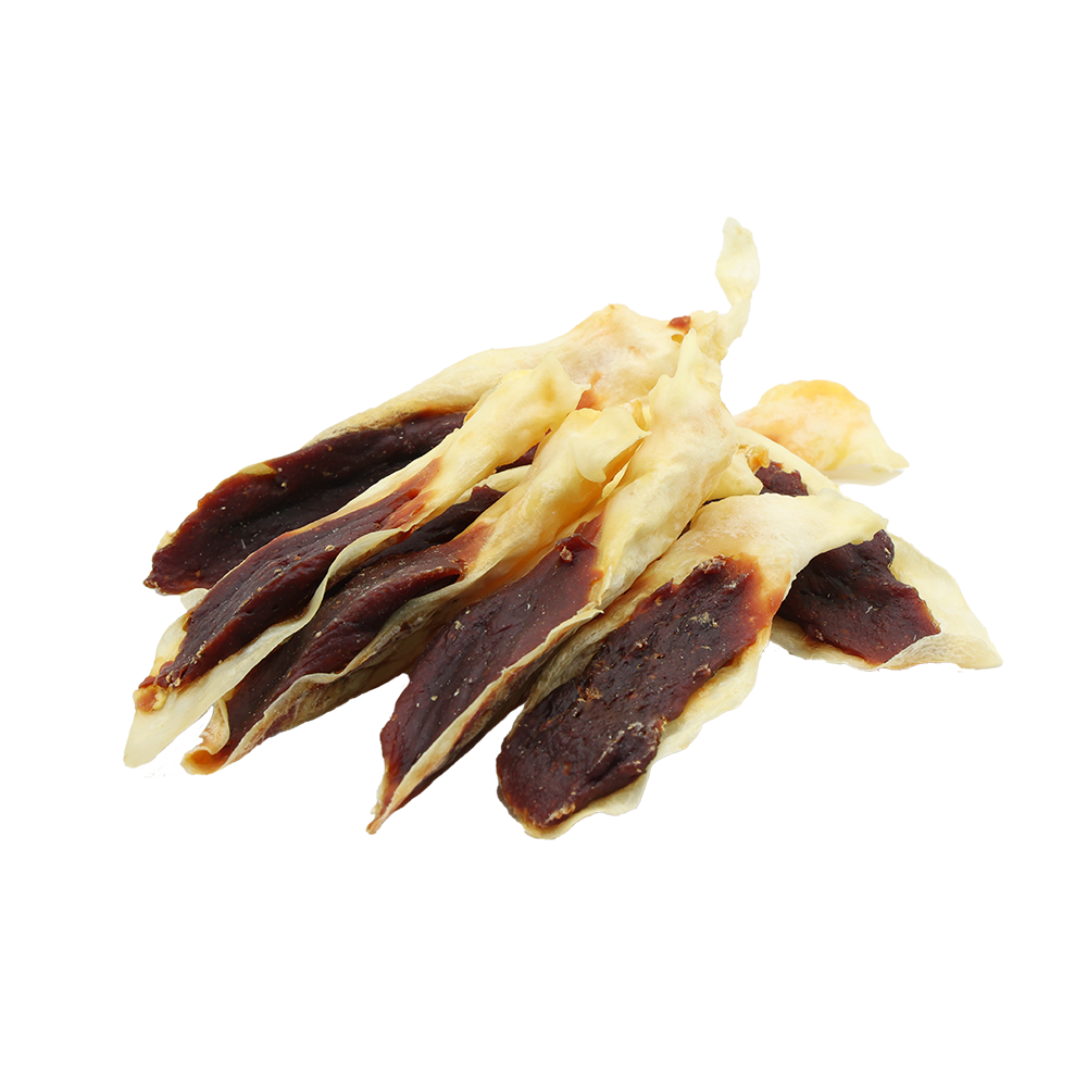 Uniq Pets Dog Snacks Meaty Duck Rabbit Ears лакомство за кучета с патешко и заешки уши, 500 g