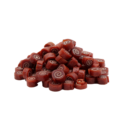 Uniq Pets Sniffy Mini Duck Pollock Rolls – меки лакомства за кучета с патешко и минтай, 500 г