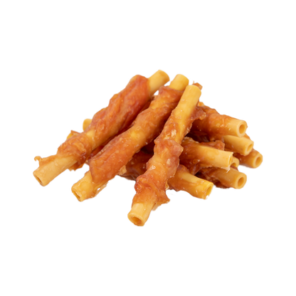Uniq Pets Dog Snacks Duo Rabbit Wraps Sweet Potato Tubes – лакомства за кучета със заешко и сладък картоф, 500 г