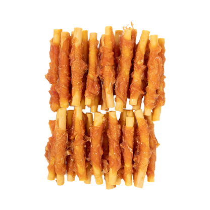 Uniq Pets Dog Snacks Duo Rabbit Wraps Sweet Potato Tubes – лакомства за кучета със заешко и сладък картоф, 500 г