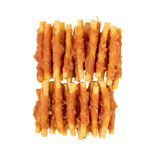 Uniq Pets Dog Snacks Duo Rabbit Wraps Sweet Potato Tubes – лакомства за кучета със заешко и сладък картоф, 500 г